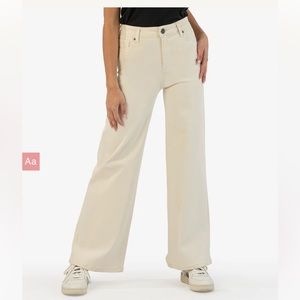 Gently used KUT from the Kloth High Rise Cream Jeans